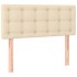 Cama box spring con colchón tela color crema 100x200