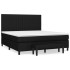 Cama box spring con colchón tela negro 160x200