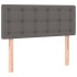 Cama box spring con colchón cuero sintético gris 120x200