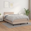 Cama box spring con colchón cuero sintético capuchino 120x200cm