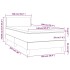 Cama box spring con colchón cuero sintético capuchino