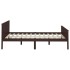 Estructura de cama madera maciza pino marrón oscuro 120x200