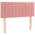 Cama box spring con colchón terciopelo rosa 100x200