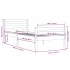 Estructura de cama madera maciza negro 90x200