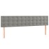 Cama box spring con colchón terciopelo gris claro 180x200