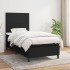 Cama box spring con colchón tela negro 100x200