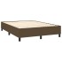 Cama box spring con colchón tela marrón oscuro 140x200