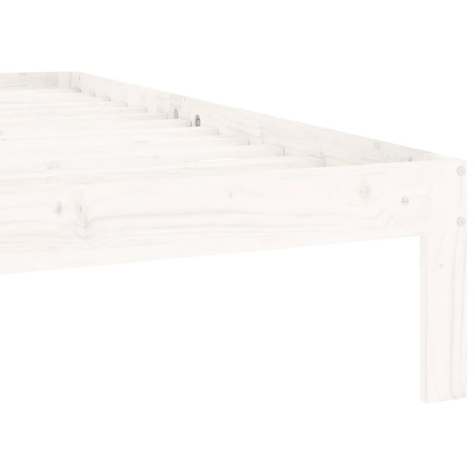 Estructura de cama madera maciza de pino blanco 100x200