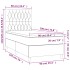 Cama box spring con colchón tela gris claro 90x190