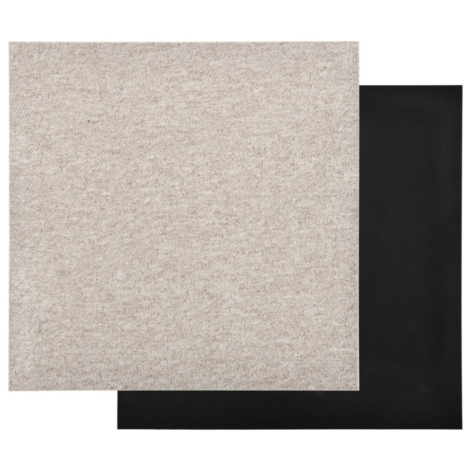 Baldosas de suelo de moqueta 20 uds 5 m² 50x50 cm beige