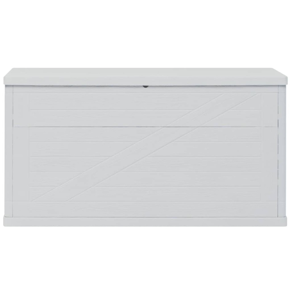 Caja de almacenamiento de jardín 420 L gris