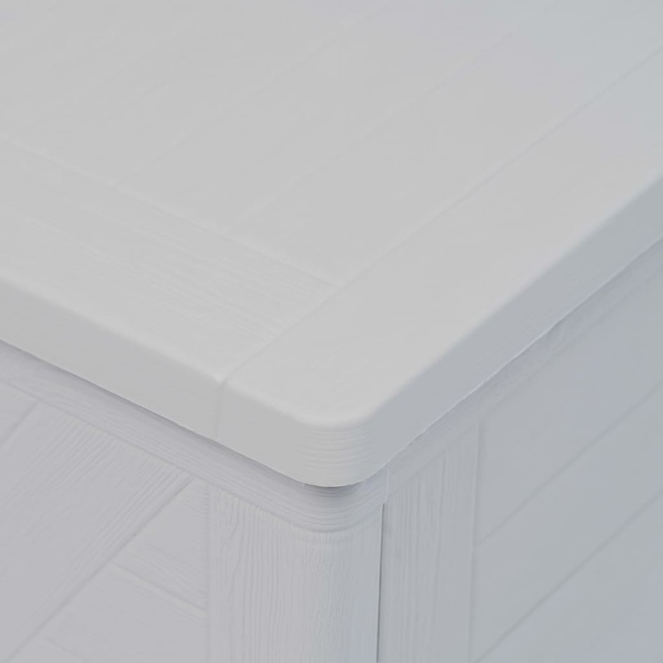 Caja de almacenamiento de jardín 420 L gris