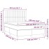 Cama box spring con colchón terciopelo rosa 140x190