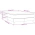 Cama box spring con colchón cuero sintético blanco 120x200