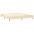 Cama box spring con colchón tela color crema 180x200