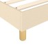 Cama box spring con colchón tela color crema 180x200