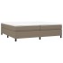 Cama box spring con colchón tela gris taupe 200x200