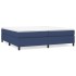 Cama box spring con colchón tela azul 200x200