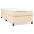 Cama box spring con colchón tela color crema 90x190