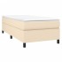 Cama box spring con colchón tela color crema 90x190