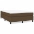 Cama box spring con colchón tela marrón oscuro 140x200