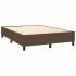 Cama box spring con colchón tela marrón oscuro 140x200