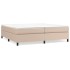 Cama box spring con colchón cuero sintético capuchino