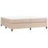 Cama box spring con colchón cuero sintético capuchino