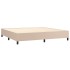 Cama box spring con colchón cuero sintético capuchino