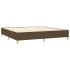 Cama box spring con colchón tela marrón oscuro 200x200
