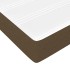 Cama box spring con colchón tela marrón oscuro 200x200