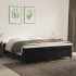 Cama box spring con colchón terciopelo negro 200x200