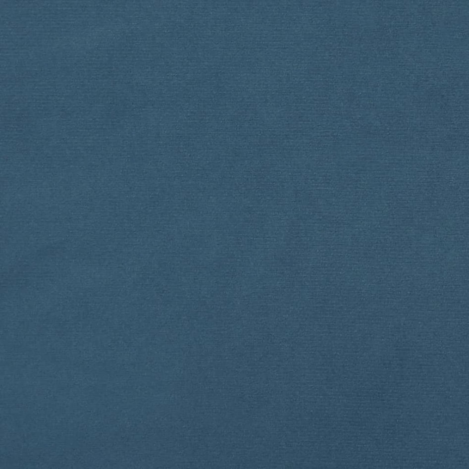 Cama box spring con colchón terciopelo azul oscuro 200x200