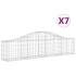 Cestas de gaviones 7 uds forma de arco hierro 200x30x40/60