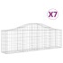 Cestas de gaviones 7 uds forma de arco hierro 200x30x60/80