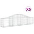 Cestas de gaviones 5 uds forma de arco hierro 200x30x40/60