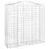 Cestas de gaviones 2 uds forma de arco hierro 200x50x200/220