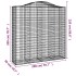 Cestas de gaviones 2 uds forma de arco hierro 200x50x200/220