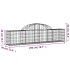 Cestas de gaviones 9 uds forma de arco hierro 200x30x40/60