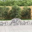 Cestas de gaviones 4 uds forma de arco hierro 200x30x40/60 cm