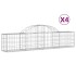 Cestas de gaviones 4 uds forma de arco hierro 200x30x40/60