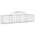 Cestas de gaviones 4 uds forma de arco hierro 200x30x40/60