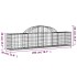 Cestas de gaviones 4 uds forma de arco hierro 200x30x40/60