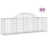 Cestas de gaviones 9 uds forma de arco hierro 200x30x60/80
