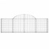 Cestas de gaviones 9 uds forma de arco hierro 200x30x60/80