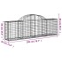 Cestas de gaviones 9 uds forma de arco hierro 200x30x60/80