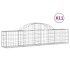 Cestas de gaviones 11 uds forma de arco hierro 200x30x40/60