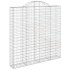 Cestas de gaviones 2 uds forma de arco hierro 200x30x200/220