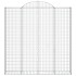 Cestas de gaviones 2 uds forma de arco hierro 200x30x200/220