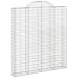 Cestas de gaviones 2 uds forma de arco hierro 200x30x220/240